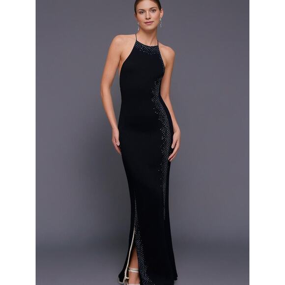 Zum Zum by Niki Livas Dresses & Skirts - Zum Zum by Niki Livas Beaded High Neck Maxi Dress Womens XS Party Wedding Guest